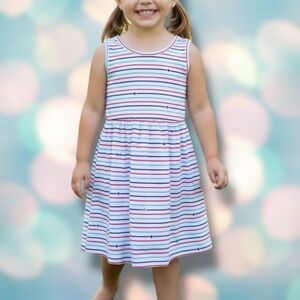 American Patriotic 4th of July Girl’s Sleeveless Dress Size M 7-8